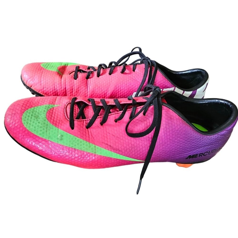 Nike Mercurial Veloce FG Mens Soccer Cleats Shoes Sz 11.5 Purple Pink 555447-635